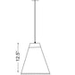Z-Lite Eaton 12" 1-Light Polished Nickel Iron Pendant Light