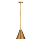 Z-Lite Eaton 12" 1-Light Rubbed Brass Iron Pendant Light