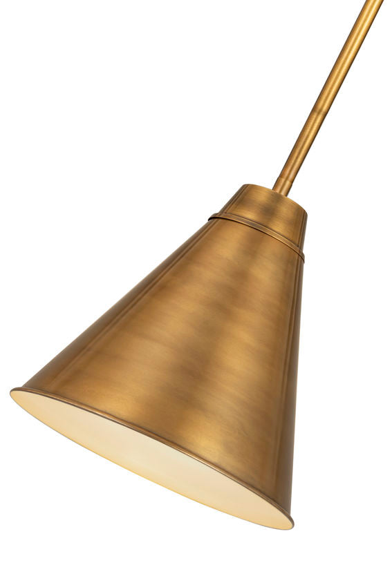 Z-Lite Eaton 12" 1-Light Rubbed Brass Iron Pendant Light