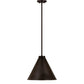 Z-Lite Eaton 18" 1-Light Bronze Plate Iron Pendant Light
