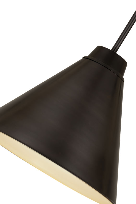 Z-Lite Eaton 18" 1-Light Bronze Plate Iron Pendant Light