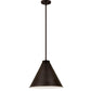 Z-Lite Eaton 18" 1-Light Bronze Plate Iron Pendant Light