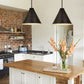 Z-Lite Eaton 18" 1-Light Bronze Plate Iron Pendant Light
