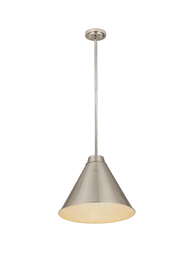 Z-Lite Eaton 18" 1-Light Brushed Nickel Iron Pendant Light