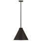 Z-Lite Eaton 18" 1-Light Matte Black Iron Pendant Light