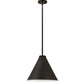 Z-Lite Eaton 18" 1-Light Matte Black Iron Pendant Light