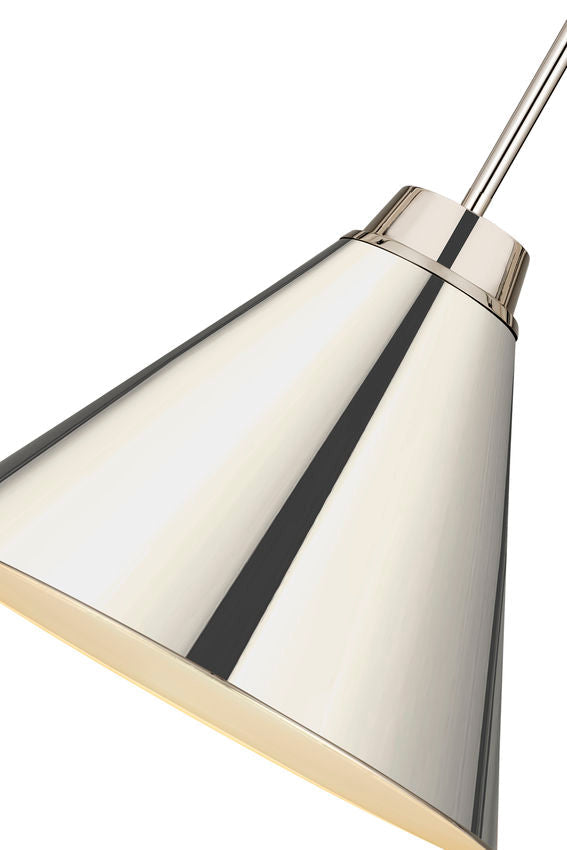 Z-Lite Eaton 18" 1-Light Polished Nickel Iron Pendant Light