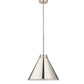 Z-Lite Eaton 18" 1-Light Polished Nickel Iron Pendant Light