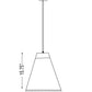 Z-Lite Eaton 18" 1-Light Polished Nickel Iron Pendant Light