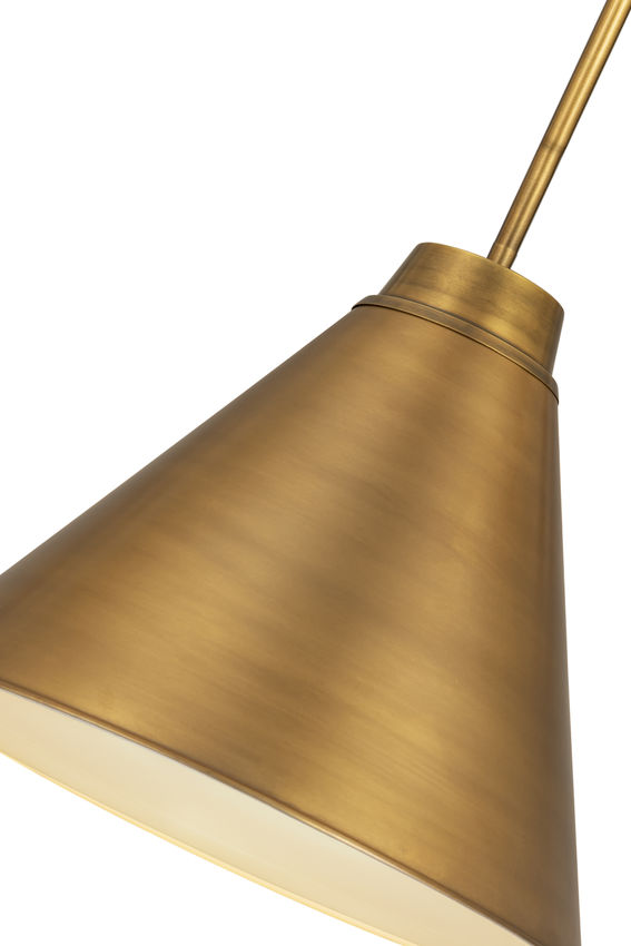 Z-Lite Eaton 18" 1-Light Rubbed Brass Iron Pendant Light