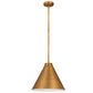 Z-Lite Eaton 18" 1-Light Rubbed Brass Iron Pendant Light