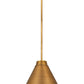 Z-Lite Eaton 18" 1-Light Rubbed Brass Iron Pendant Light