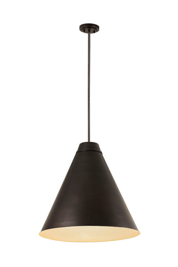 Z-Lite Eaton 24" 1-Light Bronze Plate Iron Pendant Light