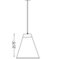Z-Lite Eaton 24" 1-Light Bronze Plate Iron Pendant Light