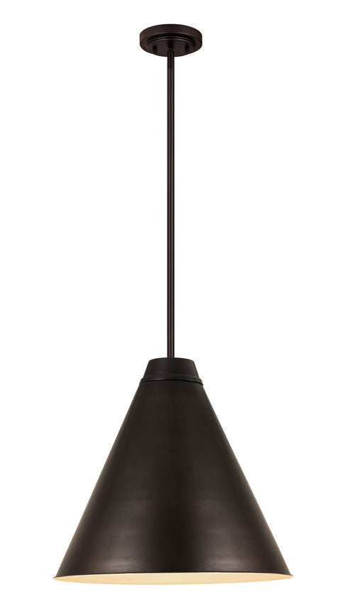 Z-Lite Eaton 24" 1-Light Bronze Plate Iron Pendant Light