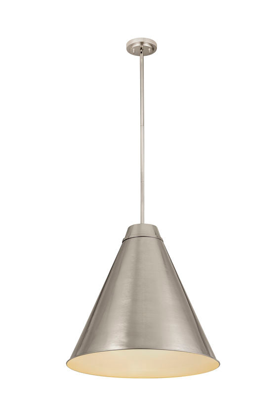 Z-Lite Eaton 24" 1-Light Brushed Nickel Iron Pendant Light