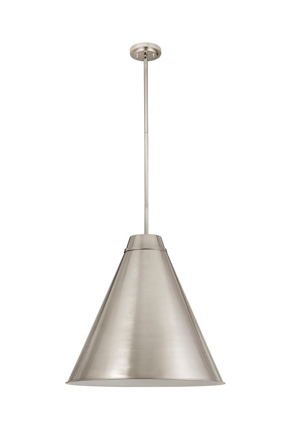 Z-Lite Eaton 24" 1-Light Brushed Nickel Iron Pendant Light