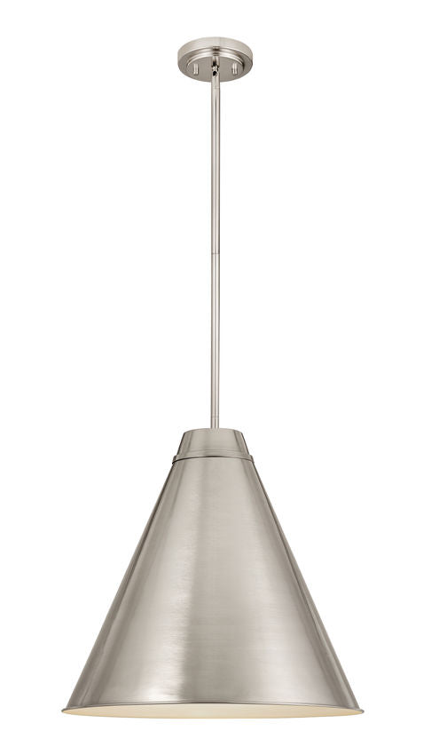 Z-Lite Eaton 24" 1-Light Brushed Nickel Iron Pendant Light