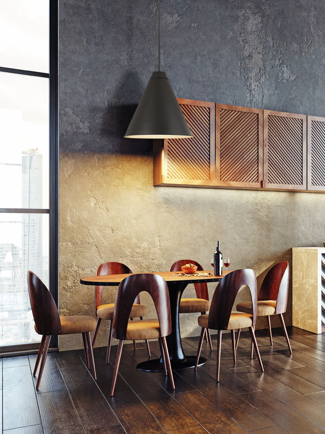 Z-Lite Eaton 24" 1-Light Matte Black Iron Pendant Light