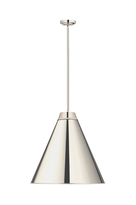 Z-Lite Eaton 24" 1-Light Polished Nickel Iron Pendant Light