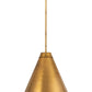 Z-Lite Eaton 24" 1-Light Rubbed Brass Iron Pendant Light