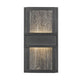 Z-Lite Eclipse 6" 2-Light LED Black Outdoor Wall Sconce With Seedy Glass Shade