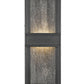 Z-Lite Eclipse 7" 2-Light LED Black Outdoor Wall Sconce With Seedy Glass Shade
