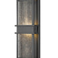 Z-Lite Eclipse 7" 2-Light LED Black Outdoor Wall Sconce With Seedy Glass Shade