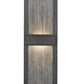 Z-Lite Eclipse 8" 2-Light LED Black Outdoor Wall Sconce With Seedy Glass Shade