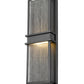 Z-Lite Eclipse 8" 2-Light LED Black Outdoor Wall Sconce With Seedy Glass Shade