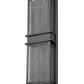 Z-Lite Eclipse 8" 2-Light LED Black Outdoor Wall Sconce With Seedy Glass Shade