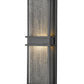 Z-Lite Eclipse 8" 2-Light LED Black Outdoor Wall Sconce With Seedy Glass Shade
