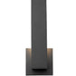Z-Lite Edge 5" W x 12" H 1-Light LED Black Outdoor Wall Sconce With Sandblast Glass Shade