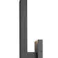 Z-Lite Edge 5" W x 12" H 1-Light LED Black Outdoor Wall Sconce With Sandblast Glass Shade