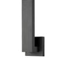Z-Lite Edge 5" W x 12" H 1-Light LED Black Outdoor Wall Sconce With Sandblast Glass Shade