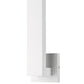 Z-Lite Edge 5" W x 12" H 1-Light LED White Outdoor Wall Sconce With Sandblast Glass Shade