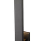Z-Lite Edge 5" W x 19" H 2-Light LED Black Outdoor Wall Sconce With Sandblast Glass Shade