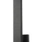 Z-Lite Edge 5" W x 19" H 2-Light LED Black Outdoor Wall Sconce With Sandblast Glass Shade