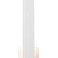 Z-Lite Edge 5" W x 19" H 2-Light LED White Outdoor Wall Sconce With Sandblast Glass Shade