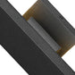 Z-Lite Edge 5" W x 21" H 2-Light LED Black Outdoor Wall Sconce With Sandblast Glass Shade