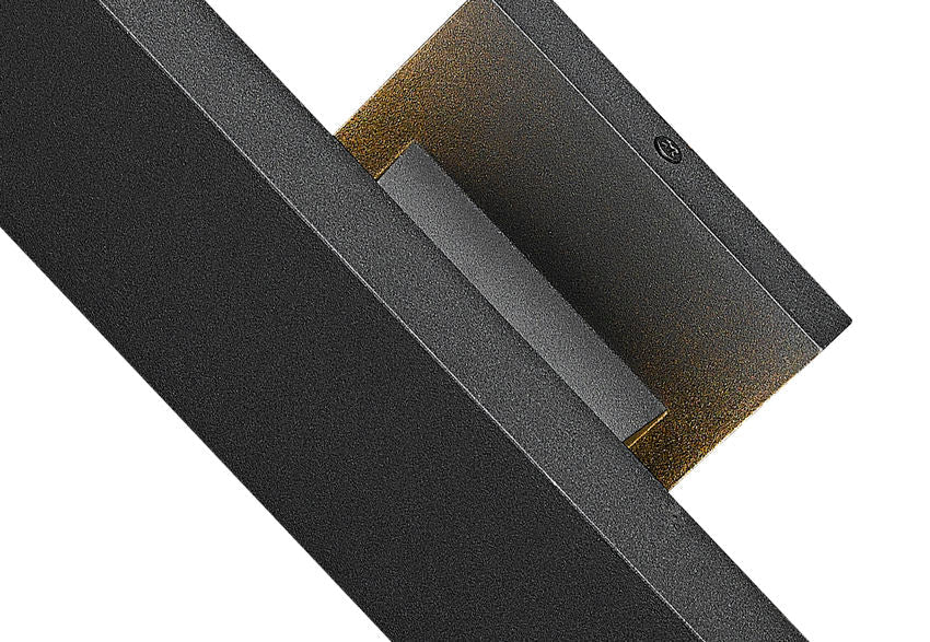 Z-Lite Edge 5" W x 21" H 2-Light LED Black Outdoor Wall Sconce With Sandblast Glass Shade