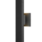 Z-Lite Edge 5" W x 21" H 2-Light LED Black Outdoor Wall Sconce With Sandblast Glass Shade