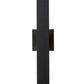 Z-Lite Edge 5" W x 34" H 2-Light LED Black Outdoor Wall Sconce With Sandblast Glass Shade
