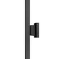 Z-Lite Edge 5" W x 34" H 2-Light LED Black Outdoor Wall Sconce With Sandblast Glass Shade