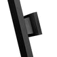 Z-Lite Edge 5" W x 34" H 2-Light LED Black Outdoor Wall Sconce With Sandblast Glass Shade