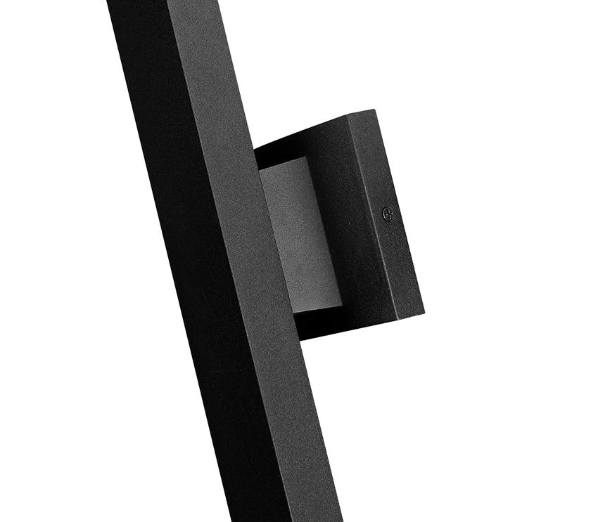 Z-Lite Edge 5" W x 34" H 2-Light LED Black Outdoor Wall Sconce With Sandblast Glass Shade
