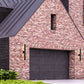 Z-Lite Edge 5" W x 34" H 2-Light LED Black Outdoor Wall Sconce With Sandblast Glass Shade