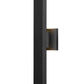 Z-Lite Edge 5" W x 34" H 2-Light LED Black Outdoor Wall Sconce With Sandblast Glass Shade