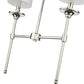 Z-Lite Emily 6" 2-Light Polished Nickel Island Light With Off White Cloth Cover Shade