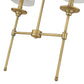 Z-Lite Emily 6" 2-Light Rubbed Brass Island Light With Off White Cloth Cover Shade